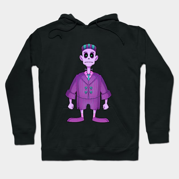 Frank the Monster (Pink) Hoodie by SilentNoiseArt